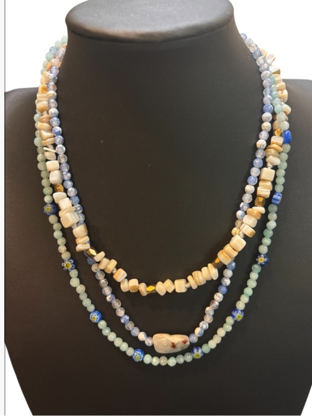 Free People Ariana Ost Semi Precious Layered Stone Necklace NWT